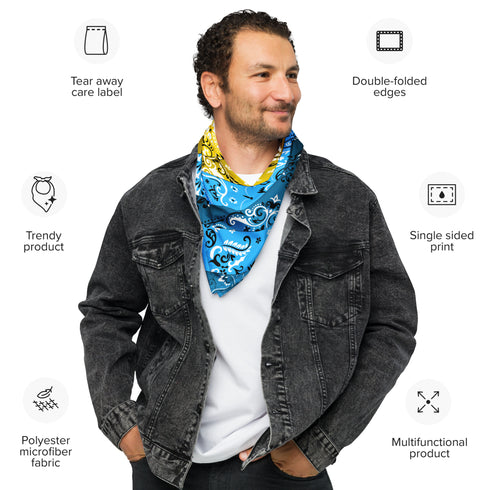 Pansexual Pride Waves Bandana
